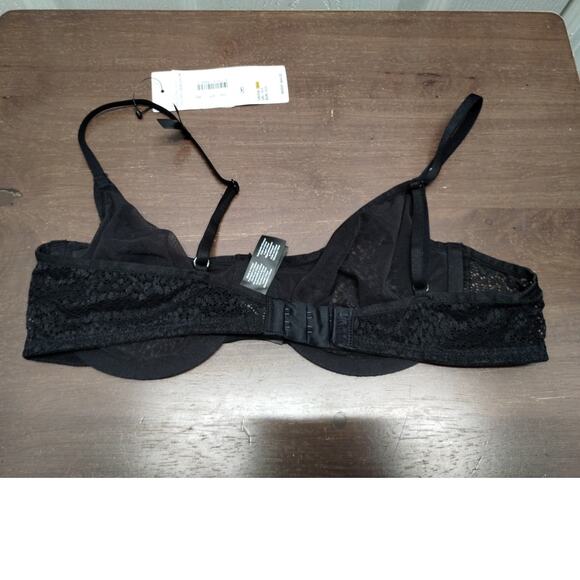 DKNY NWT Size 36A Black Modern Lace Unlined Underwire Demi Bra DK4019 - Picture 3 of 9